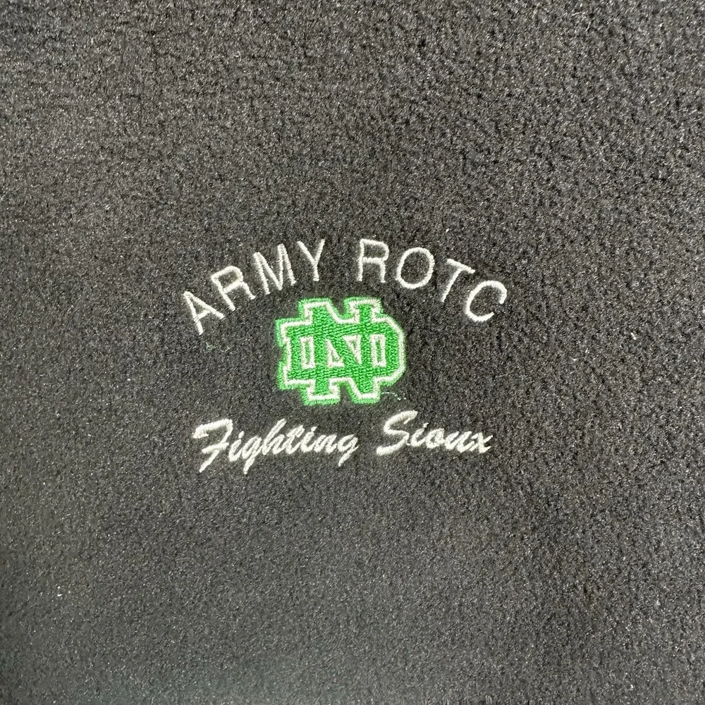 Port Authority UND Fighting Sioux Army‎ ROTC Fleece Scarf 54x10 Vintage Y2K